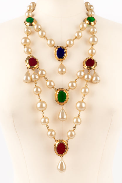 Collier plastron Chanel 1990's