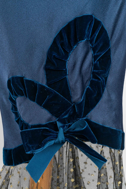 Jupe longue en soie Galliano 