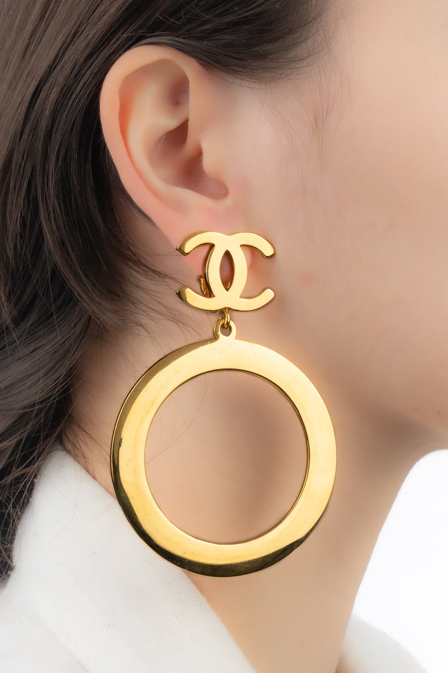 Boucles d'oreilles cc Chanel 1989-1990