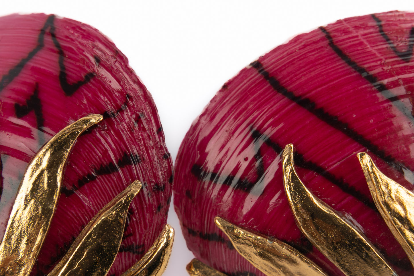 Boucles d'oreilles "coquillages" Yves Saint Laurent 