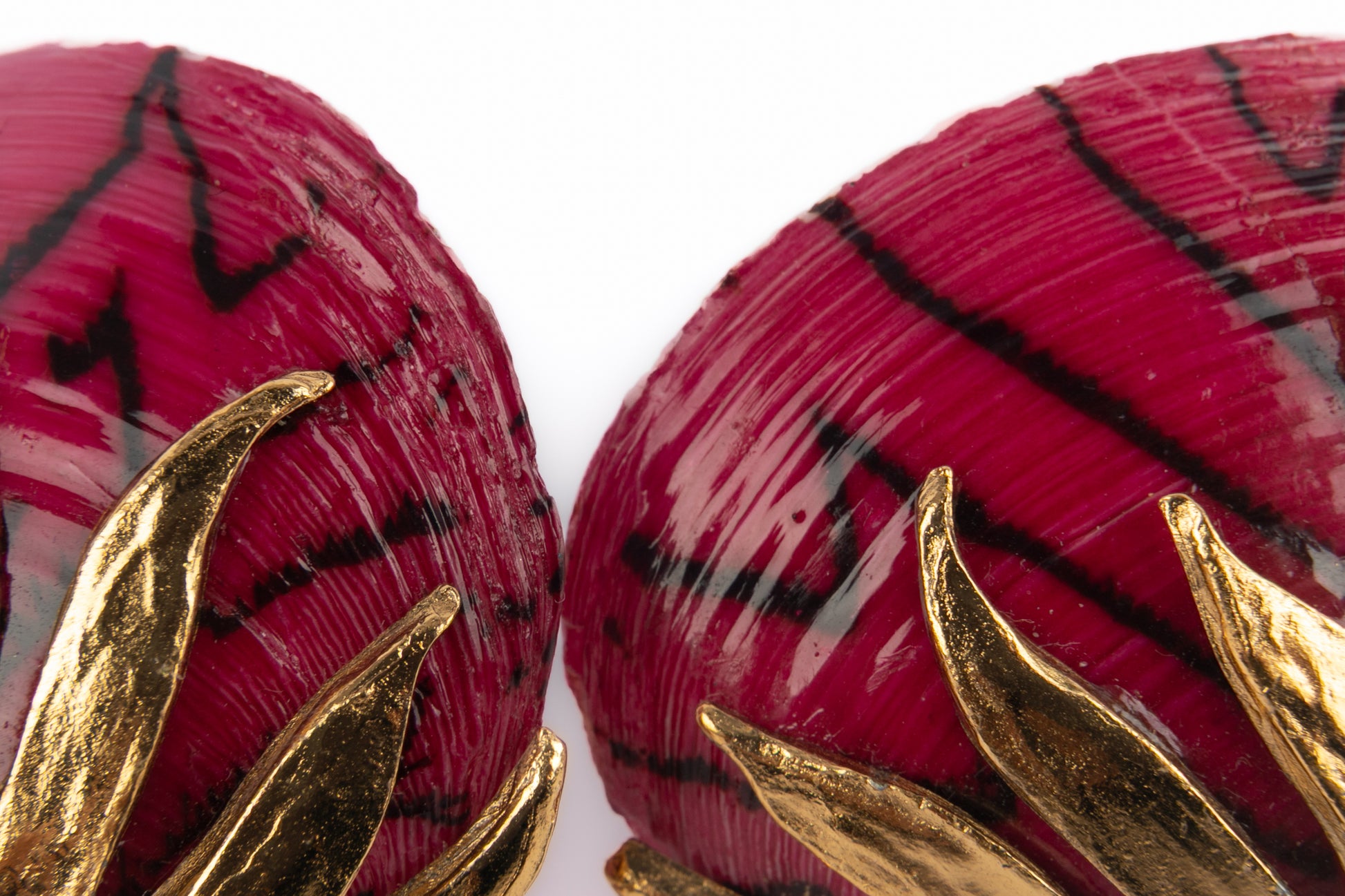 Boucles d'oreilles "coquillages" Yves Saint Laurent 