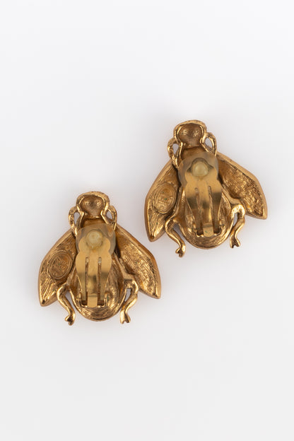 Boucles d'oreilles abeilles Dior