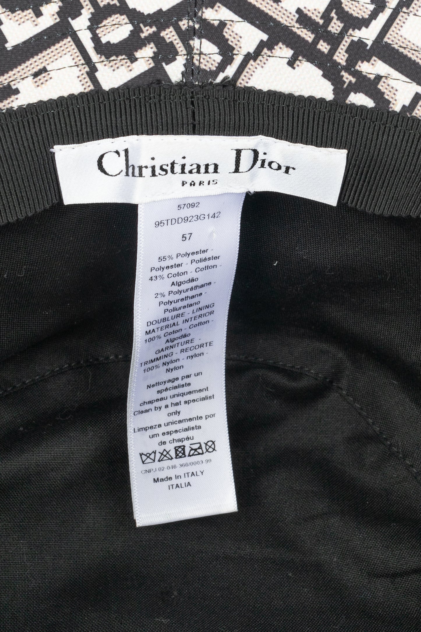 Chapeau Dior Automne 2019