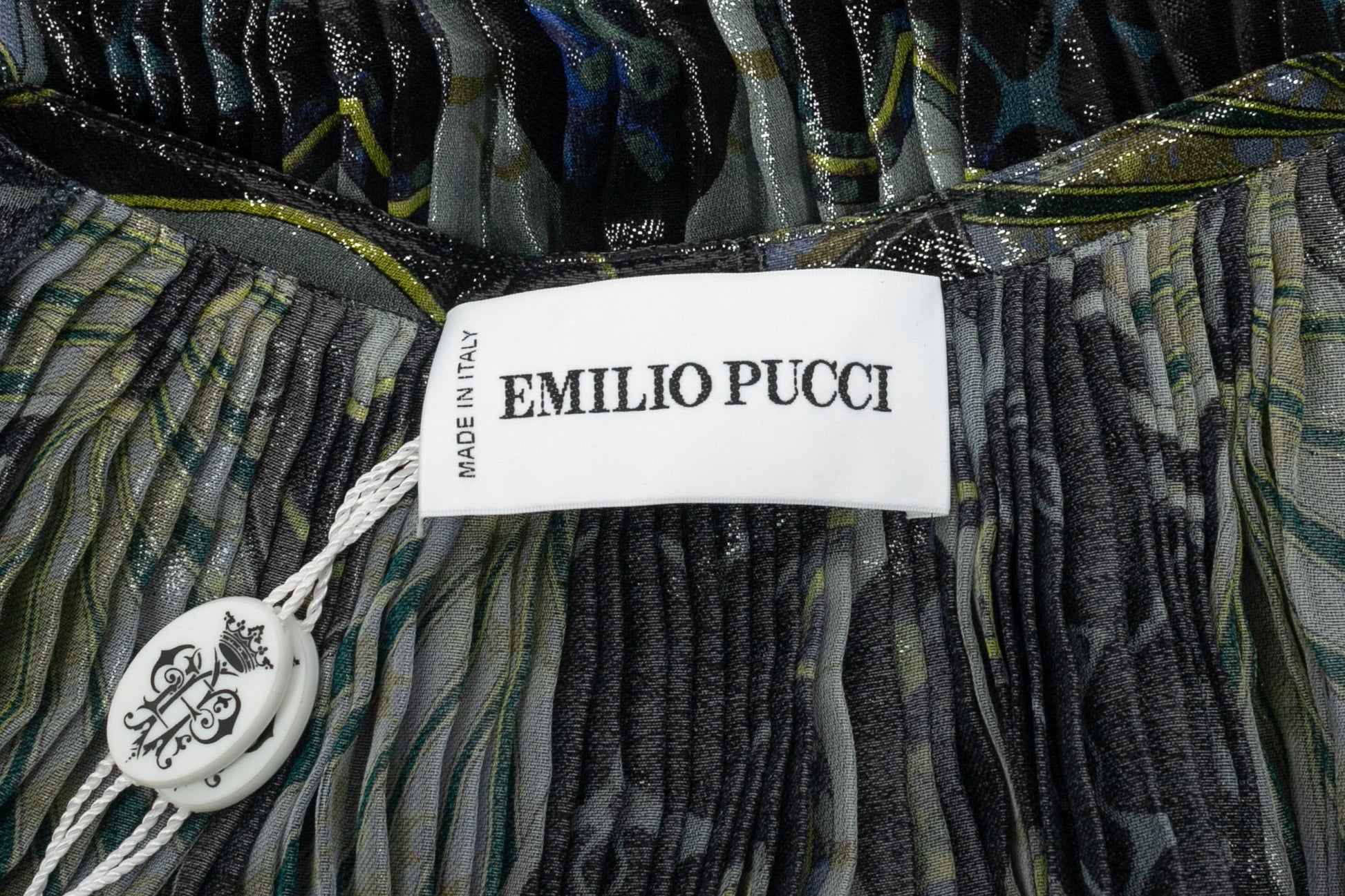 Robe en soie plissée Pucci