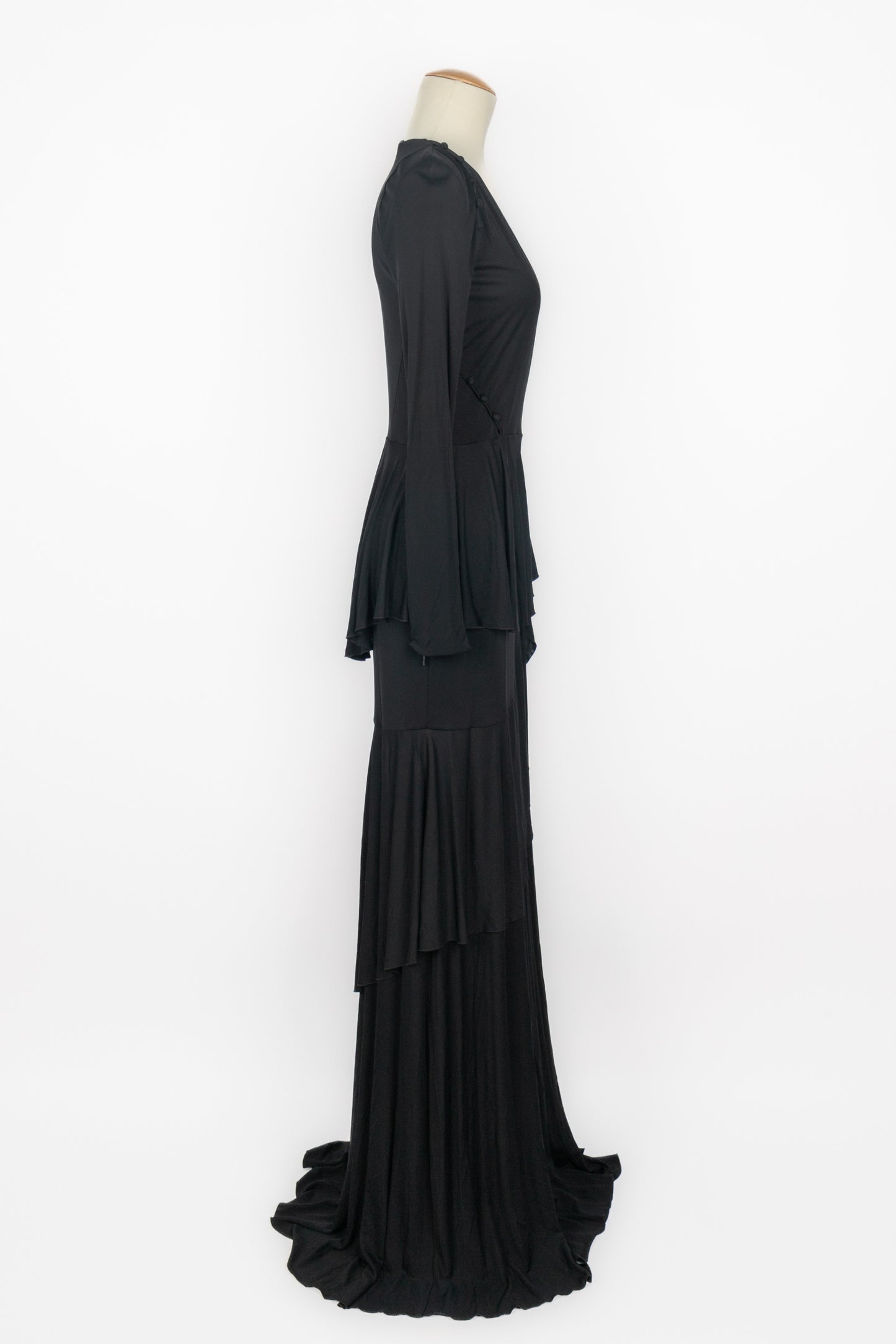 Longue robe noire Cavalli