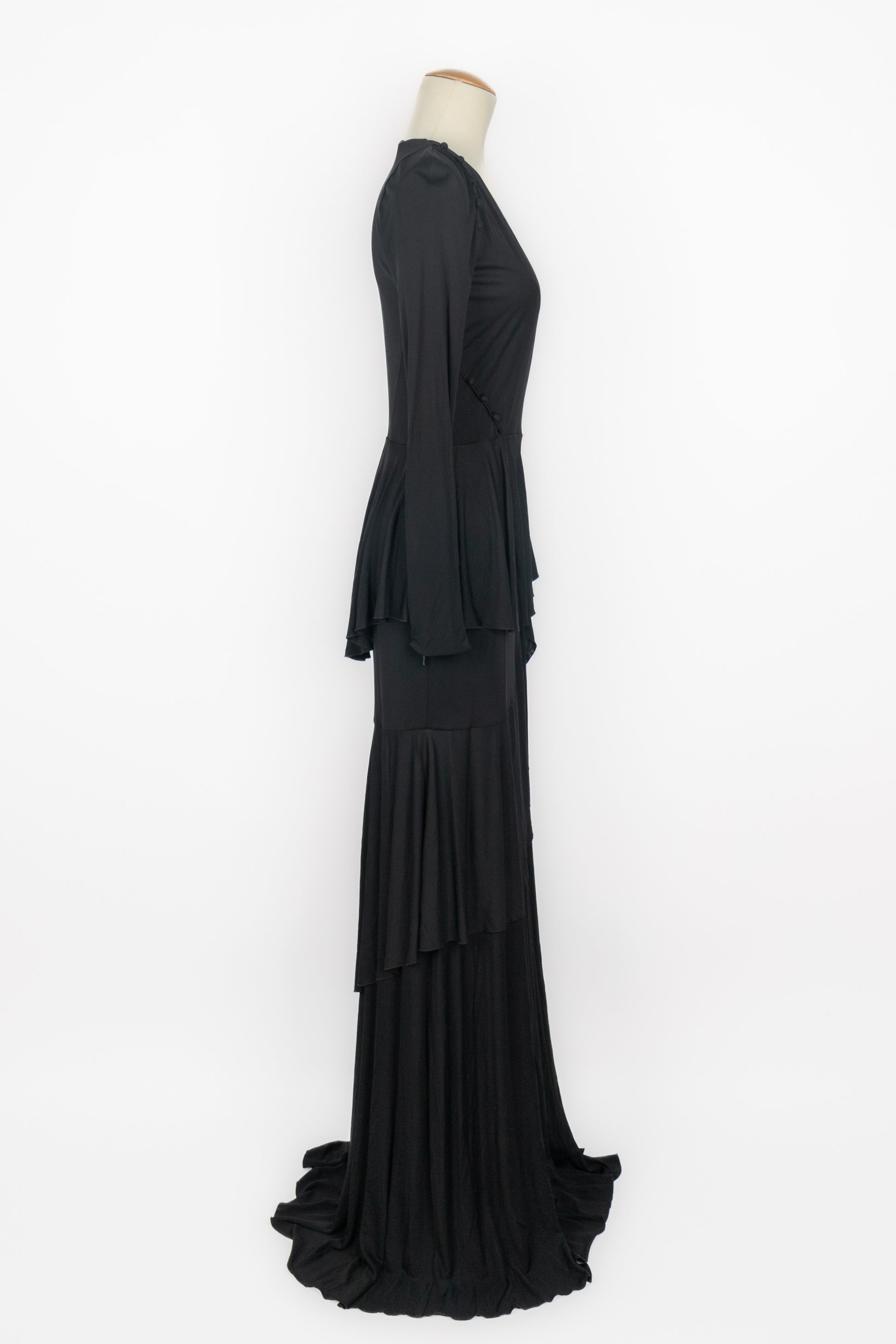 Longue robe noire Cavalli