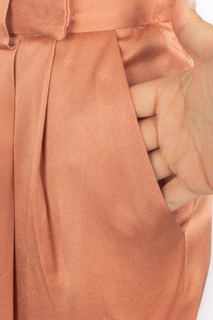 Pantalon en satin Lanvin