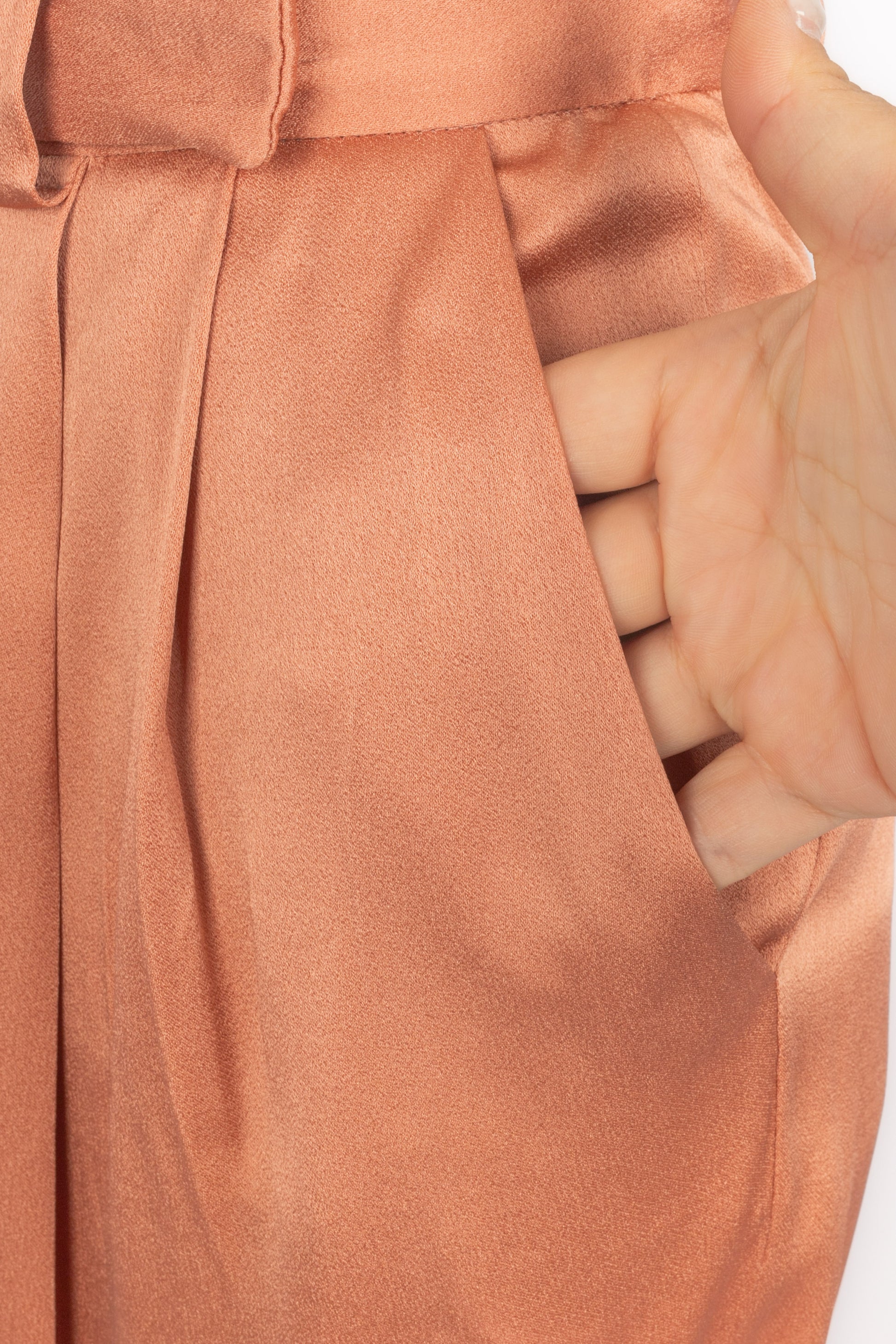 Pantalon en satin Lanvin