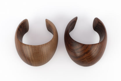 Paire de bracelets manchettes en bois Valentino