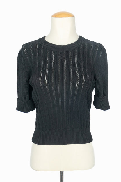 Haut en maille noire Chanel