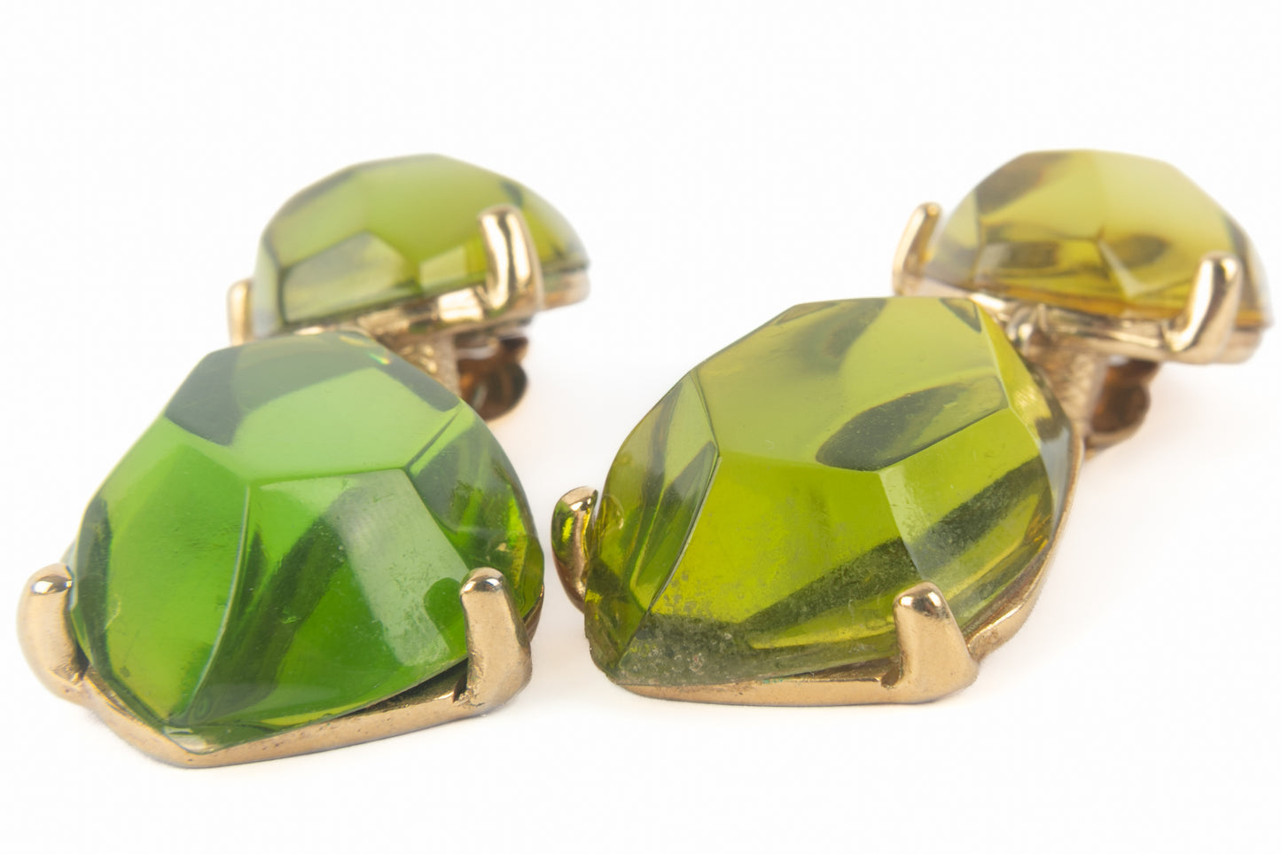 Boucles d'oreilles vertes Yves Saint Laurent