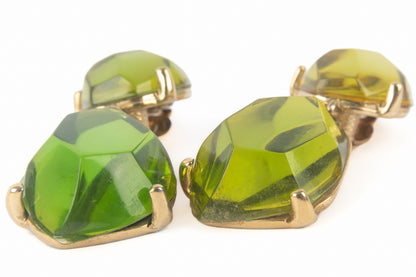 Boucles d'oreilles vertes Yves Saint Laurent