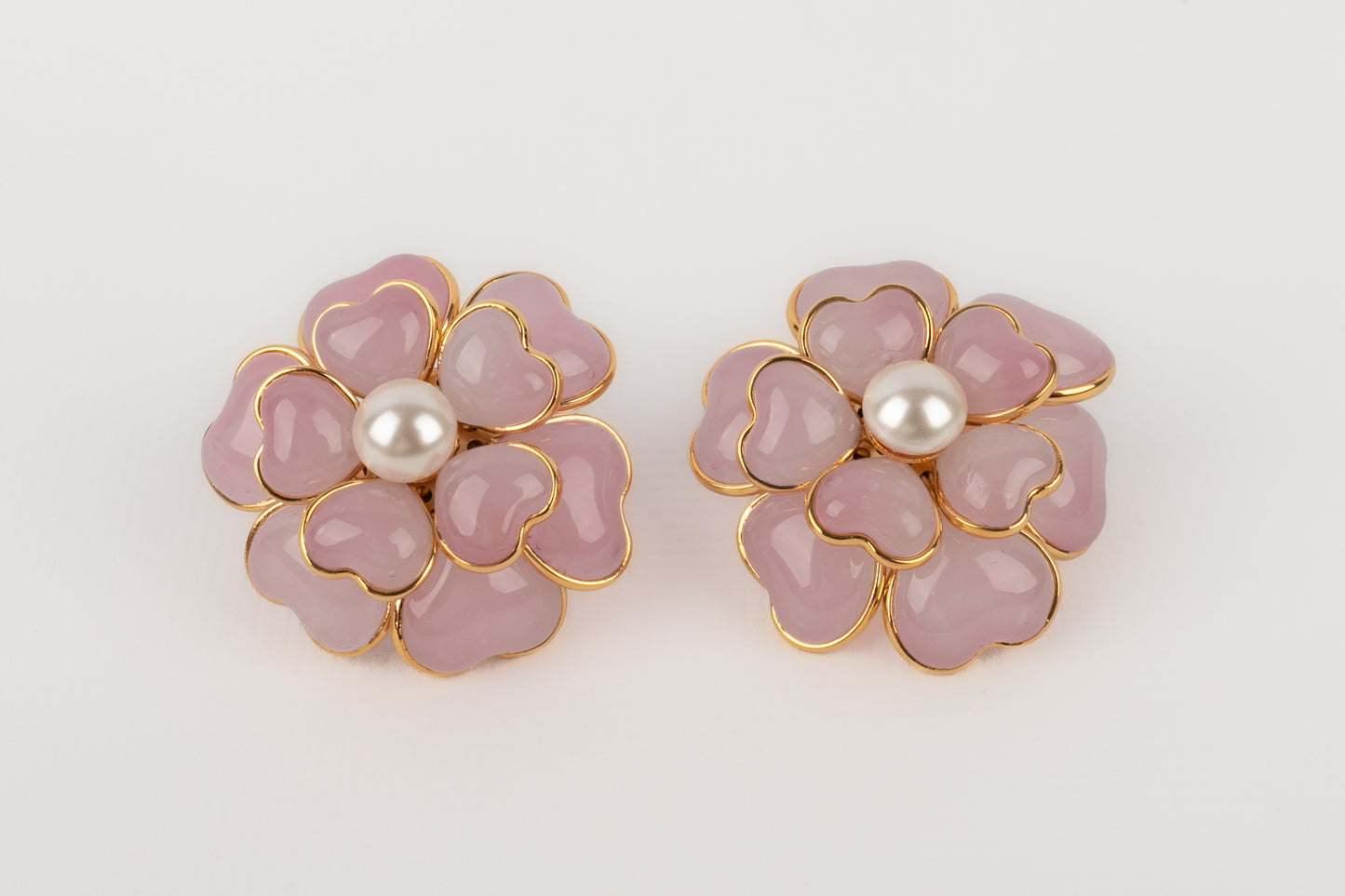 Boucles d'oreilles roses Augustine