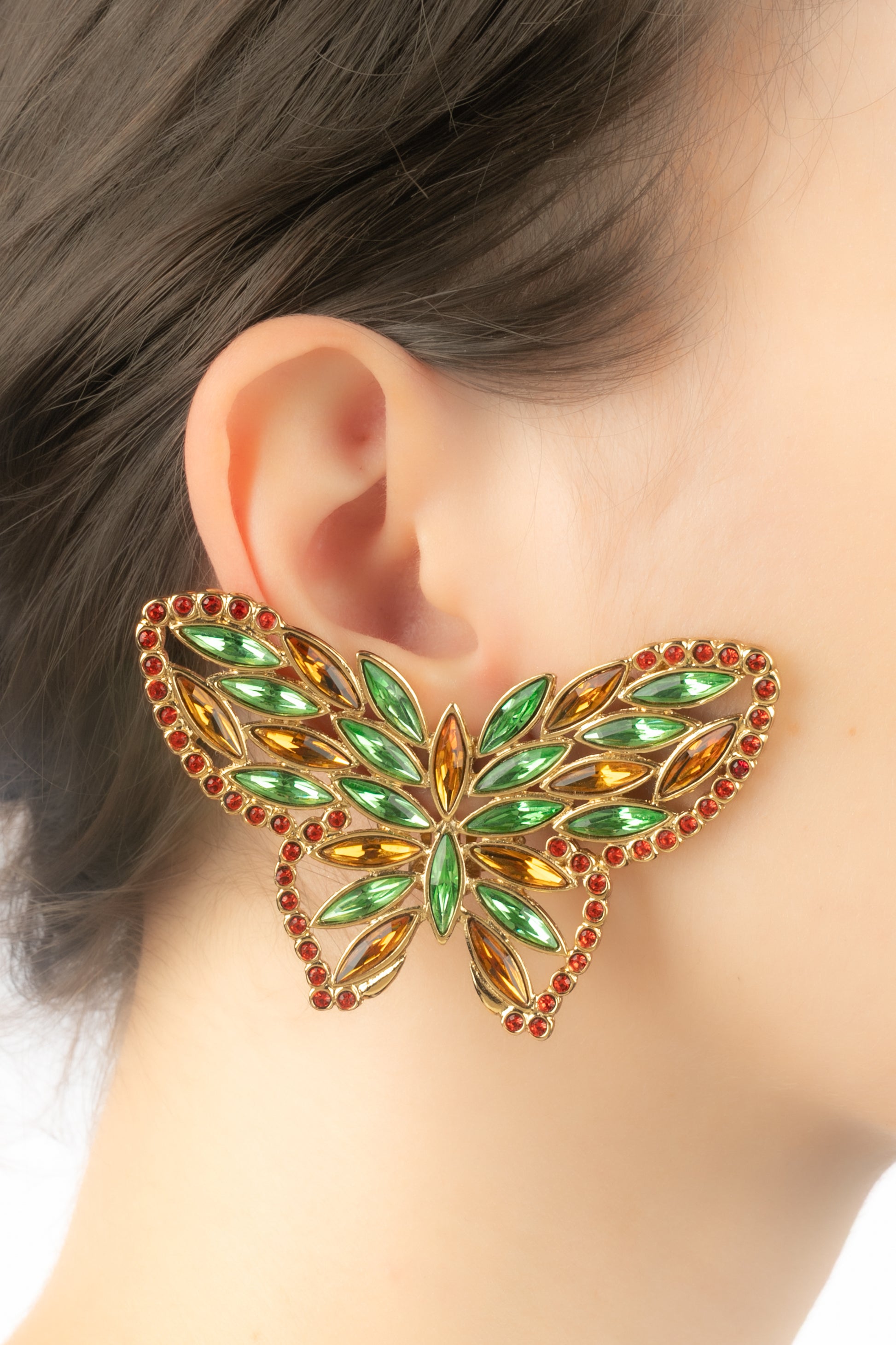 Boucles d'oreilles papillons Yves Saint Laurent
