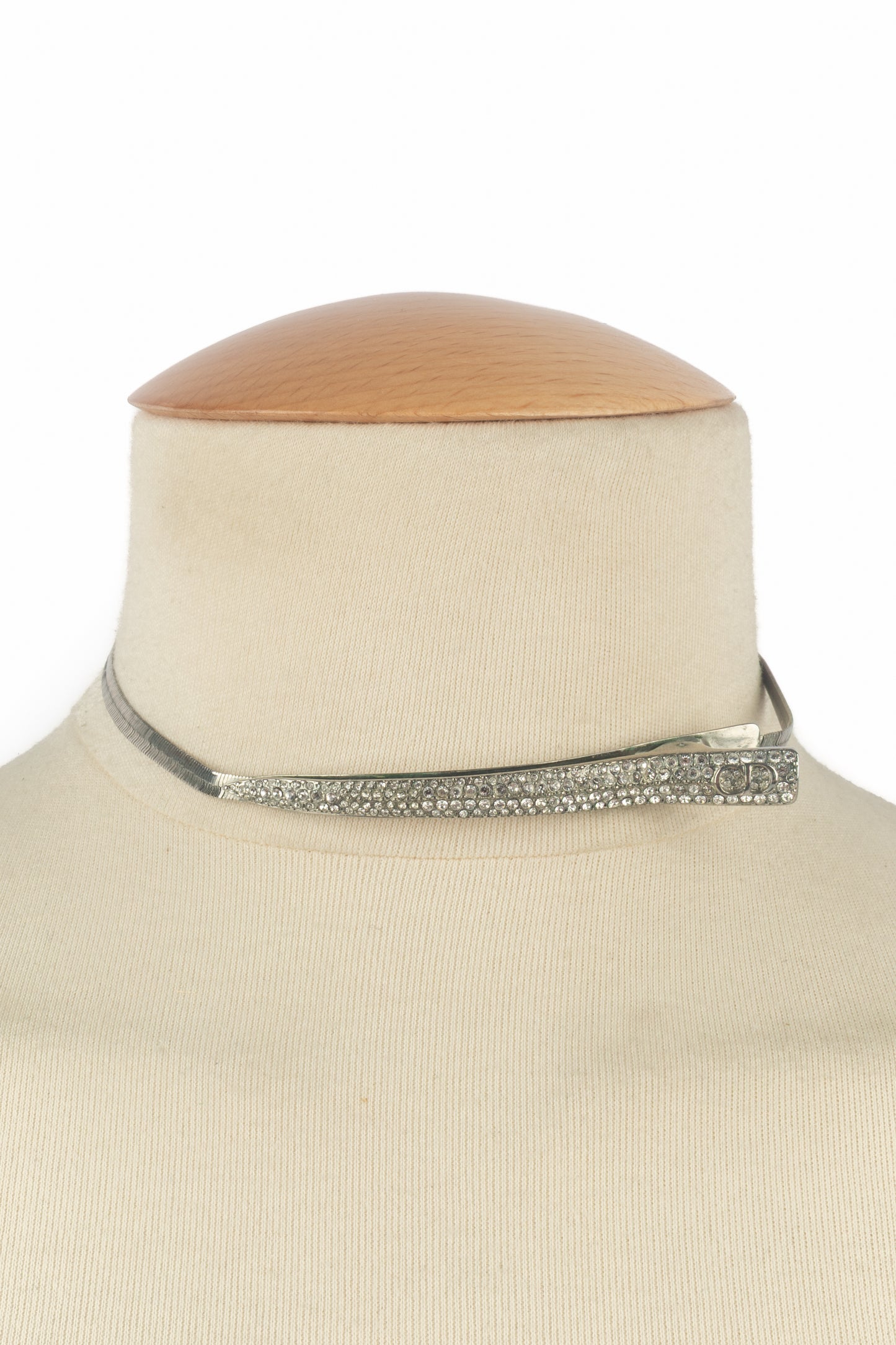 Collier "Barrette" argentée Dior 