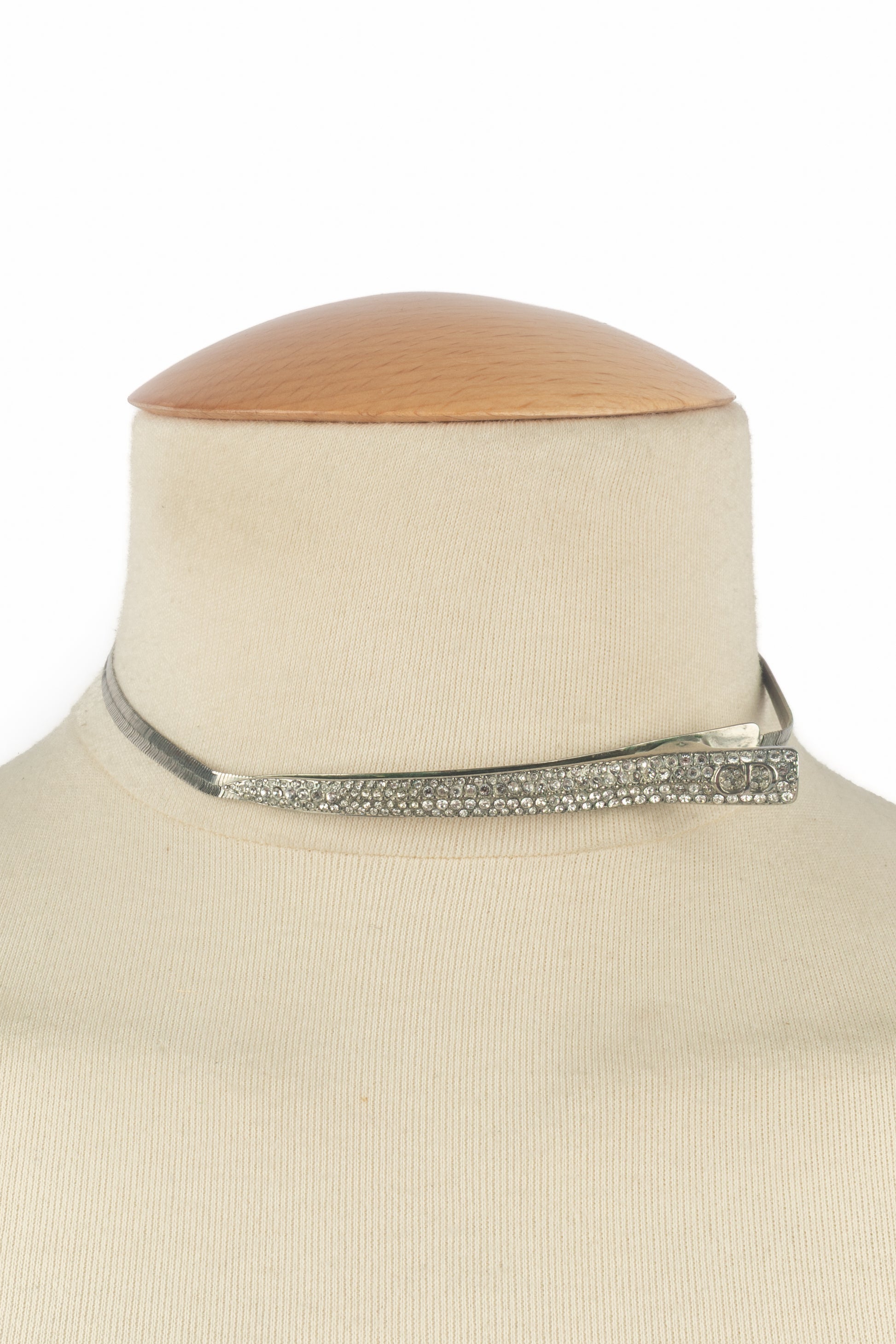 Collier "Barrette" argentée Dior 