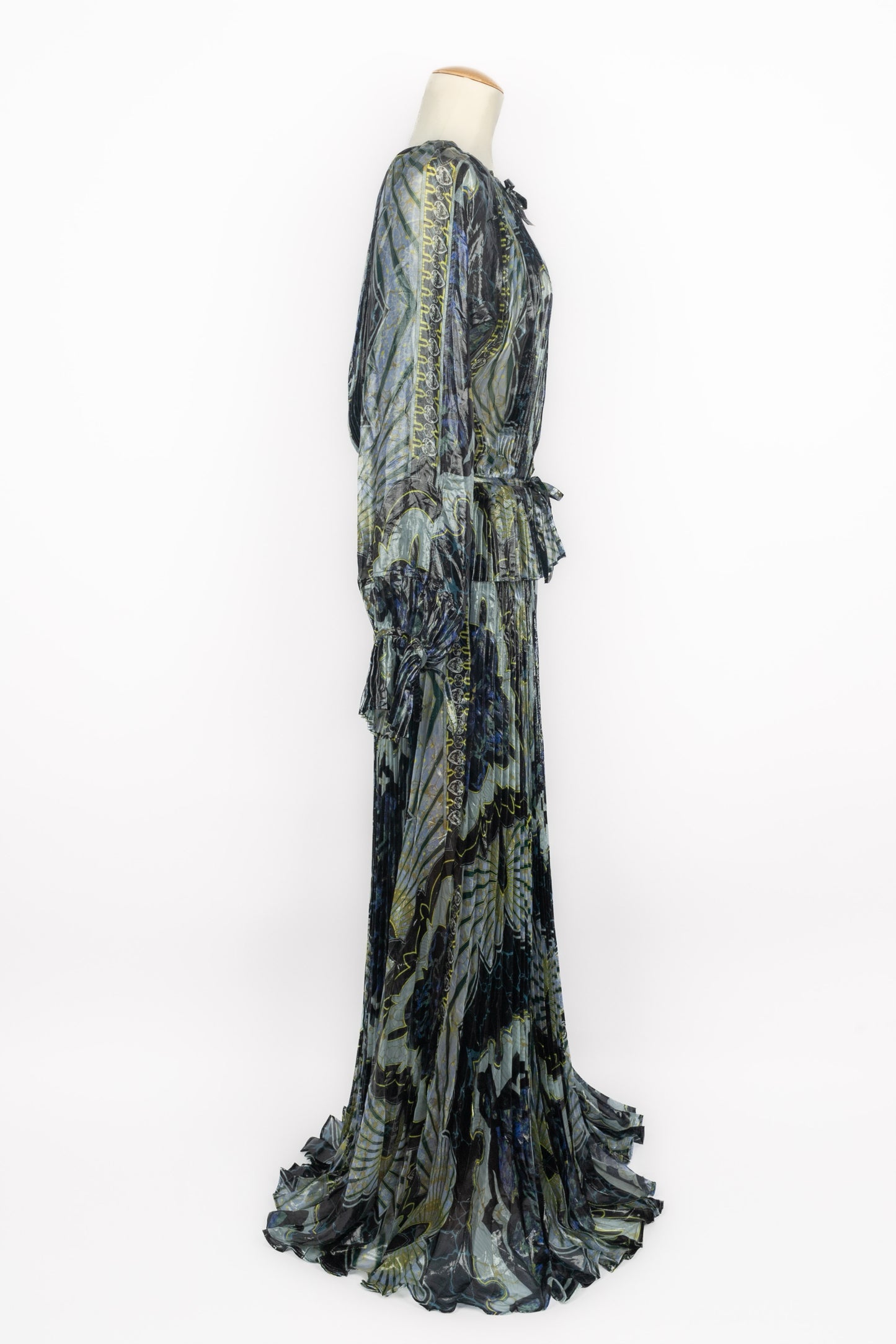 Robe en soie plissée Pucci