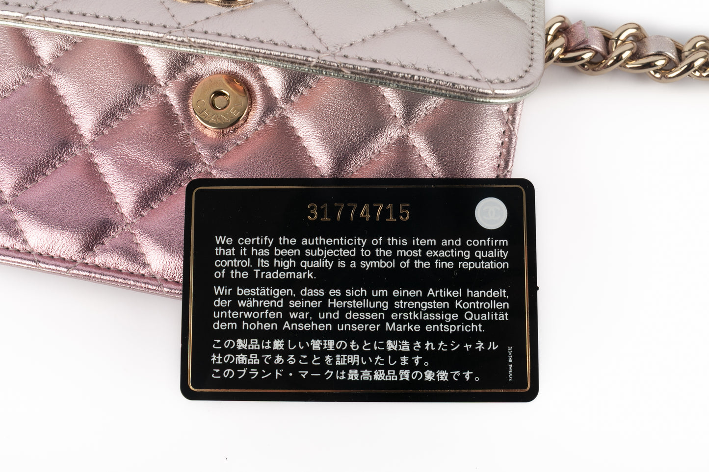 Sac "Wallet-on-Chain" mini Chanel 2021