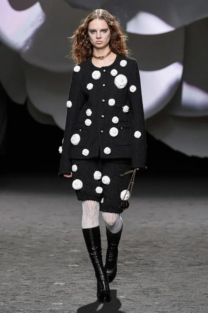 Veste "camélias" Chanel Hiver 2023