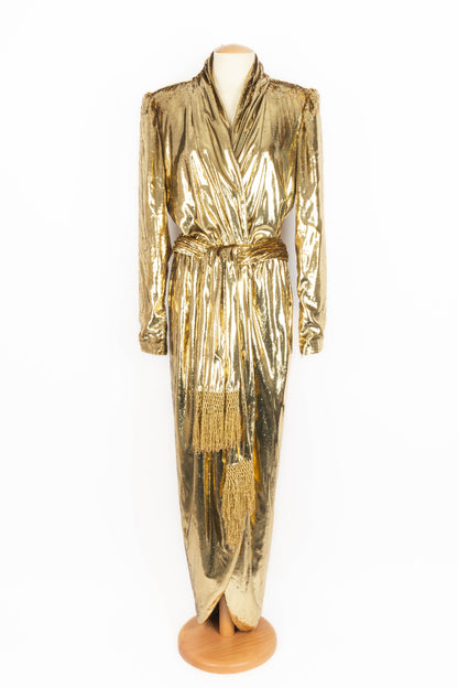 Robe dorée Guy Laroche Haute Couture