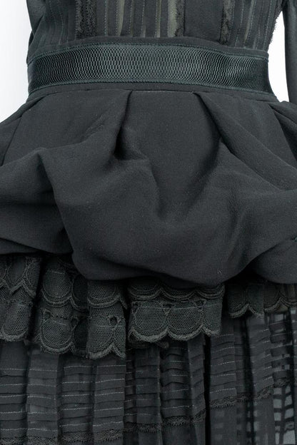 Robe en soie noire Roberto Cavalli