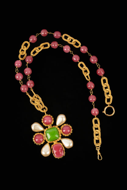 Collier croix Chanel 1990's