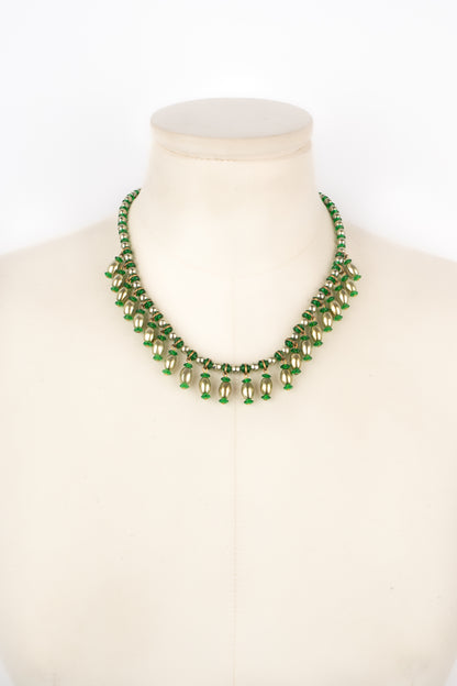 Collier vert vintage