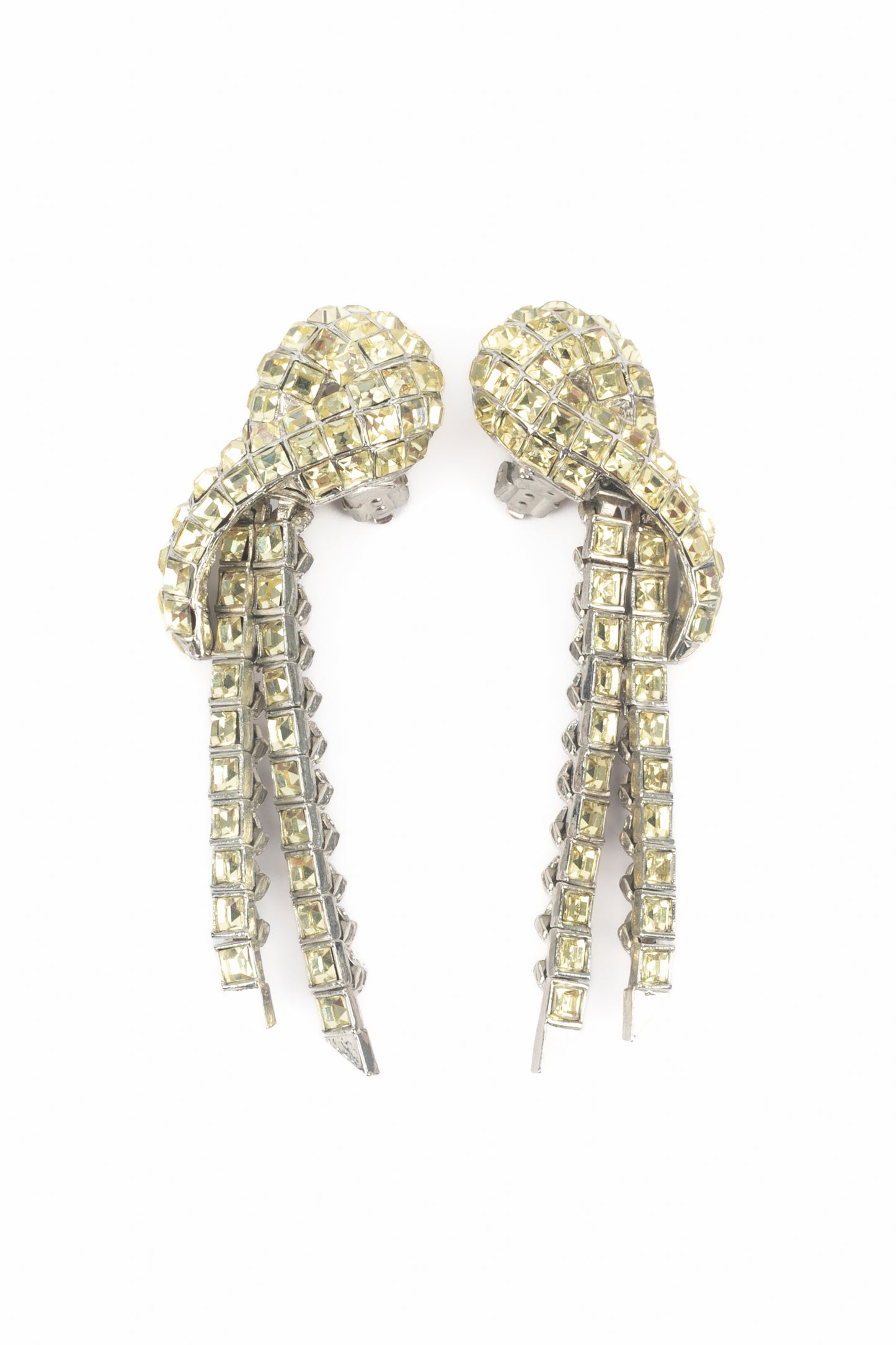 Boucles d'oreilles strass 1950's