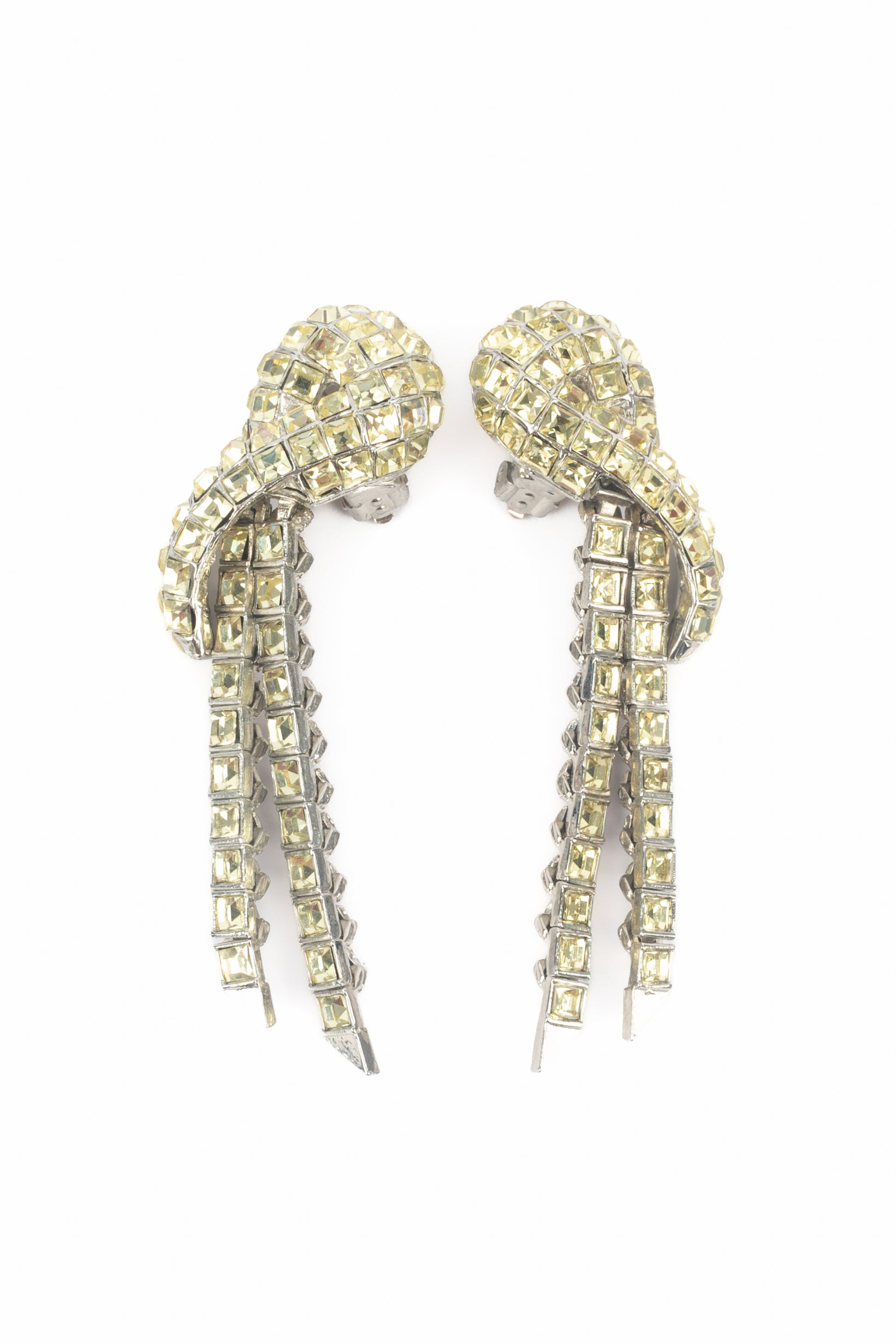 Boucles d'oreilles strass 1950's