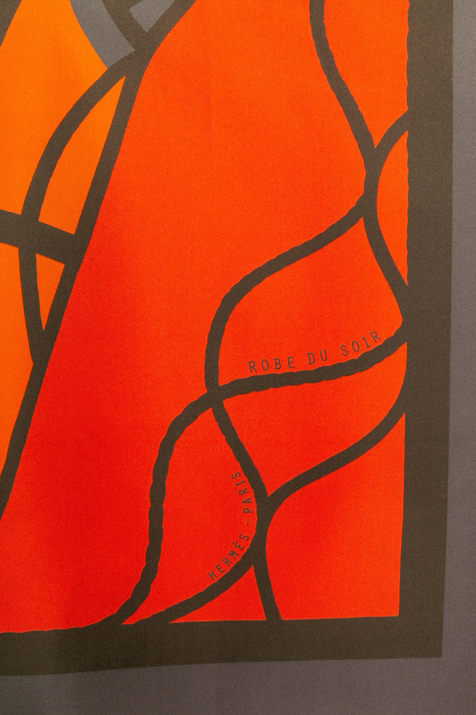 Foulard / Carré "Robe du soir pop" double face Hermès 