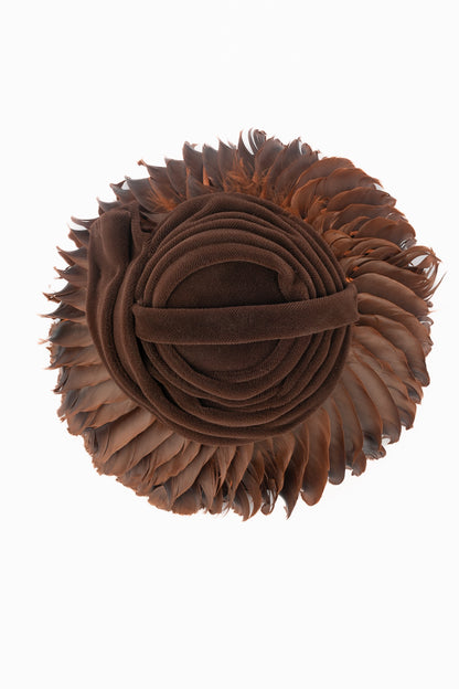 Chapeau vintage en plumes