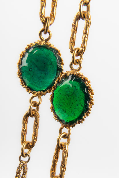 Collier en pâte de verre Chanel