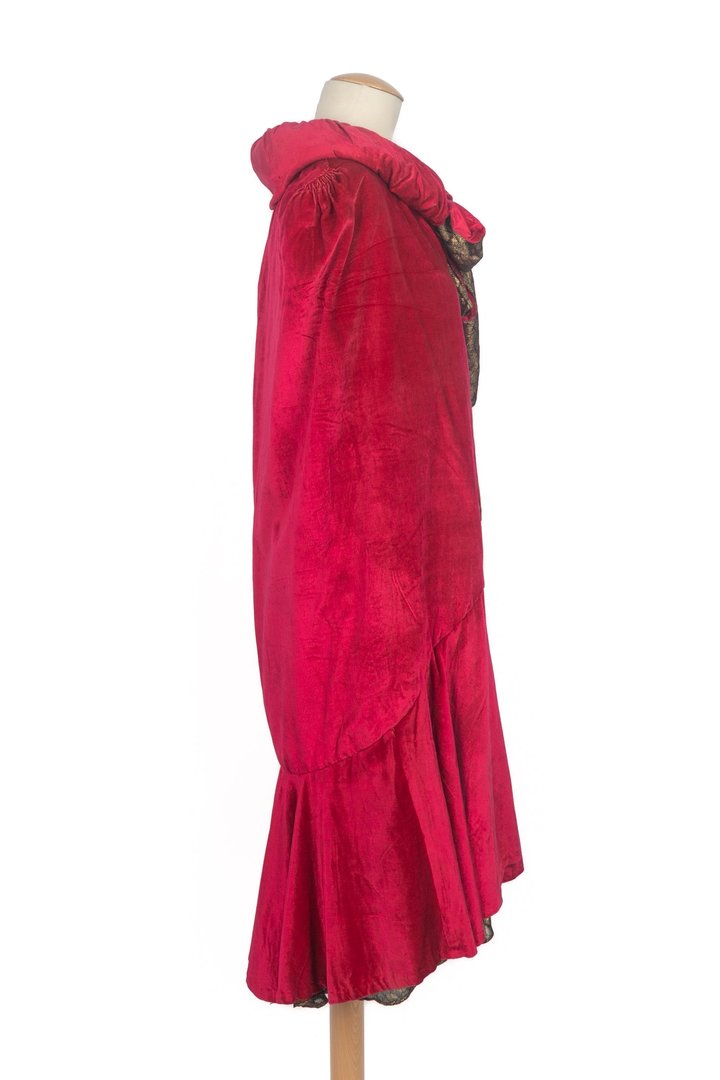 Manteau cape en velours 1920's