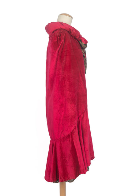 Manteau cape en velours 1920's