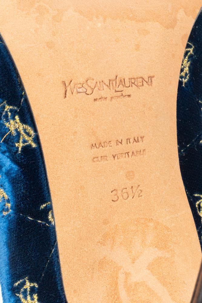 Escarpins en velours Yves Saint Laurent 