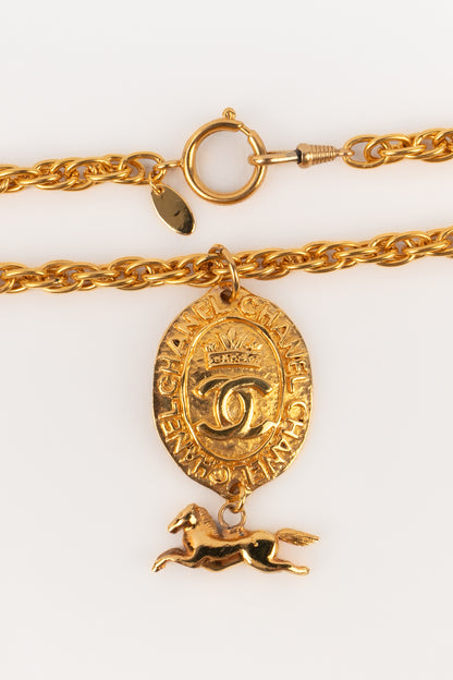 Collier pendentif Chanel 1980's