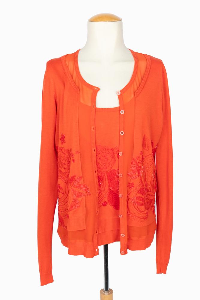 Twin set orange Christian Lacroix 