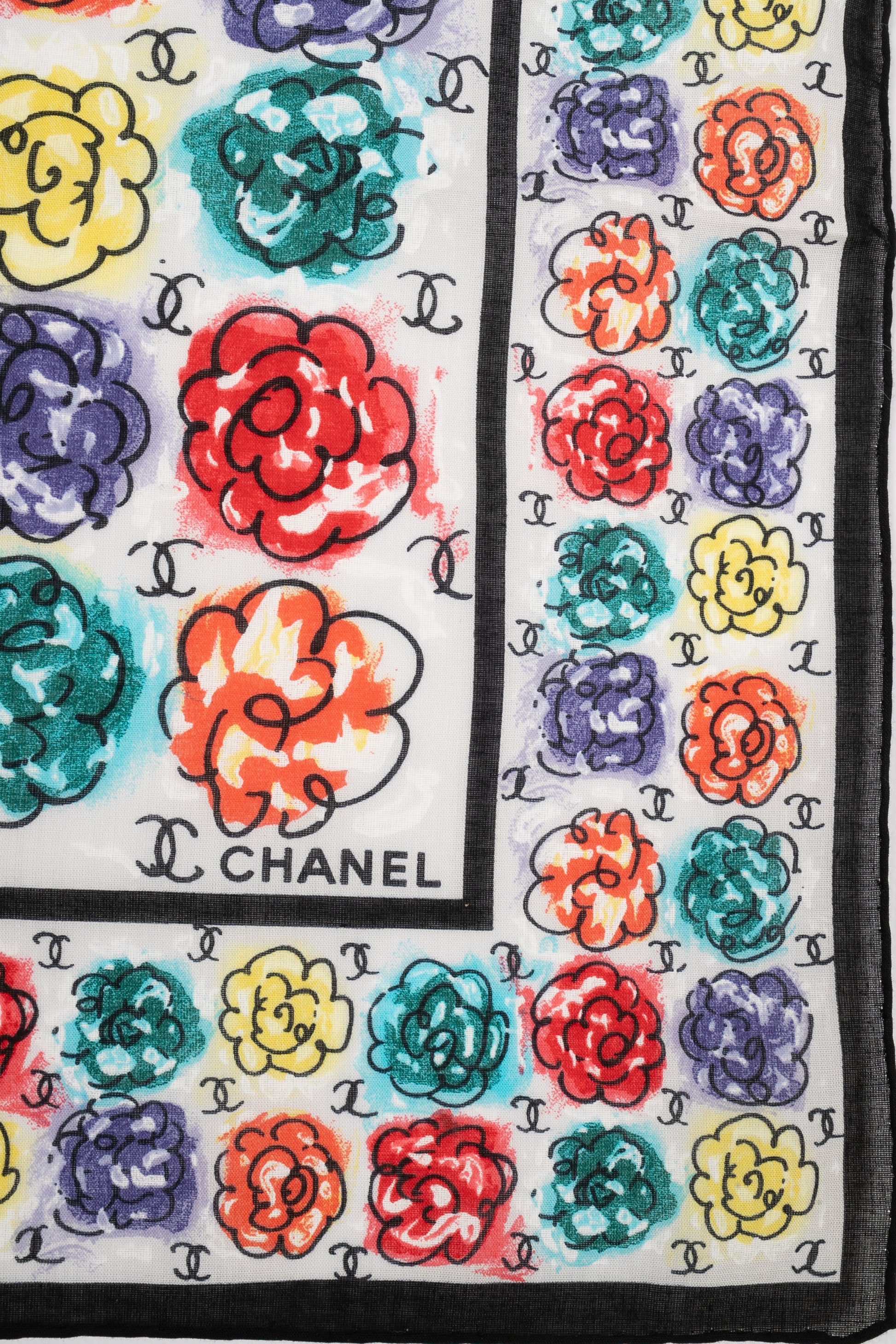Foulard carré en coton Chanel