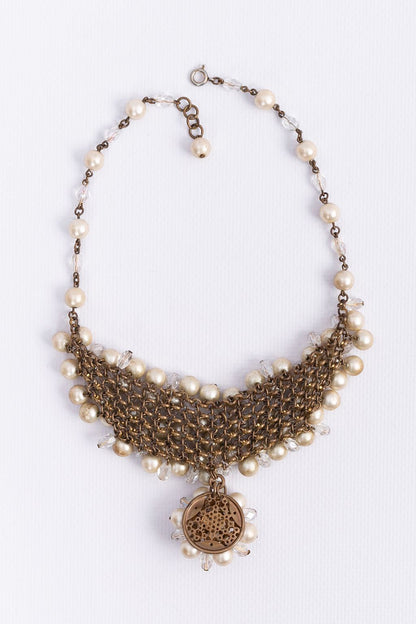 Collier de perles nacrées Chanel (Non signé)