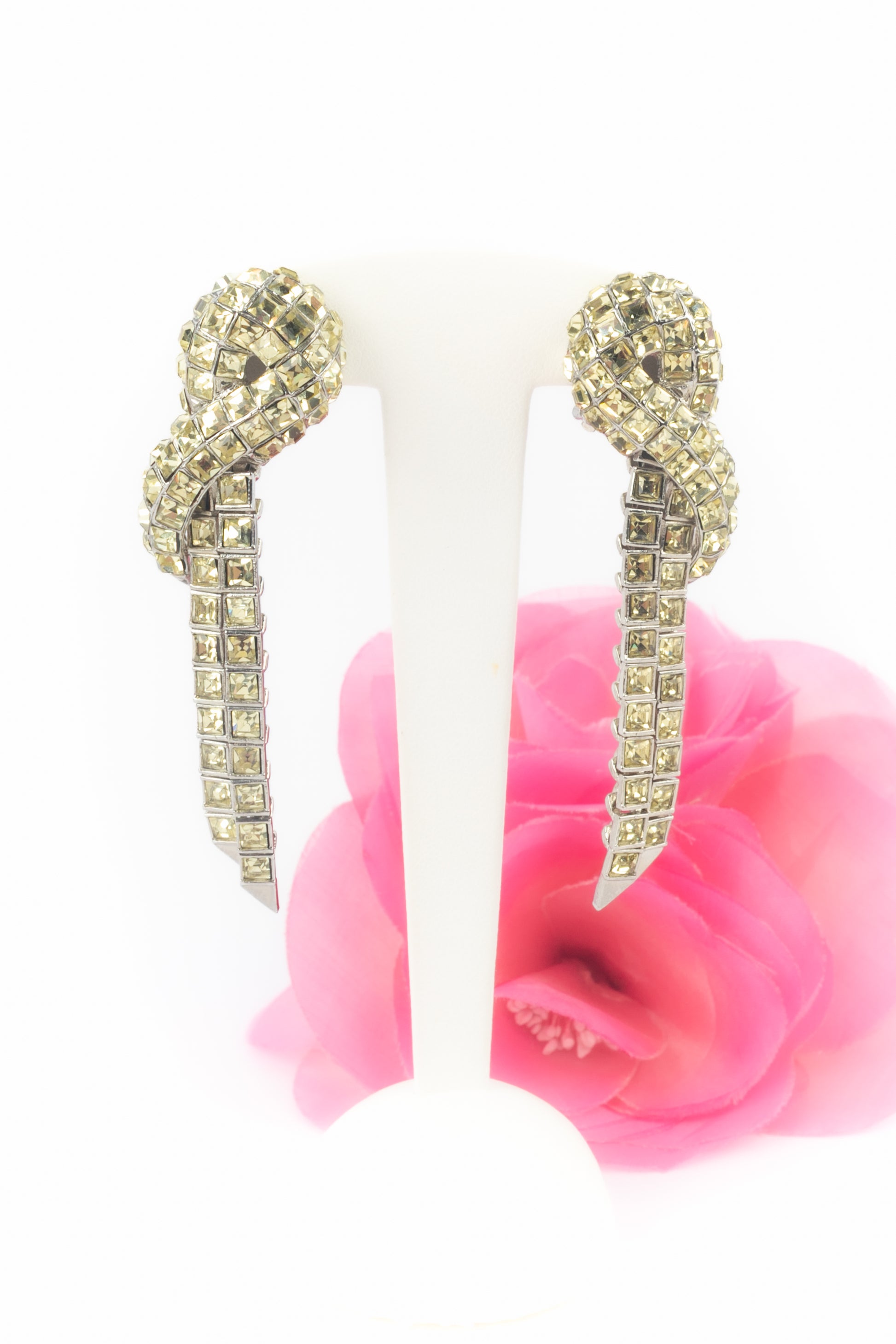 Boucles d'oreilles strass 1950's