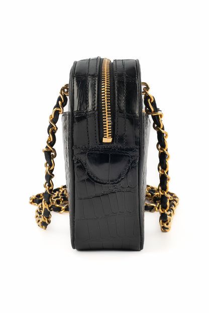 Sac caméra en crocodile Chanel