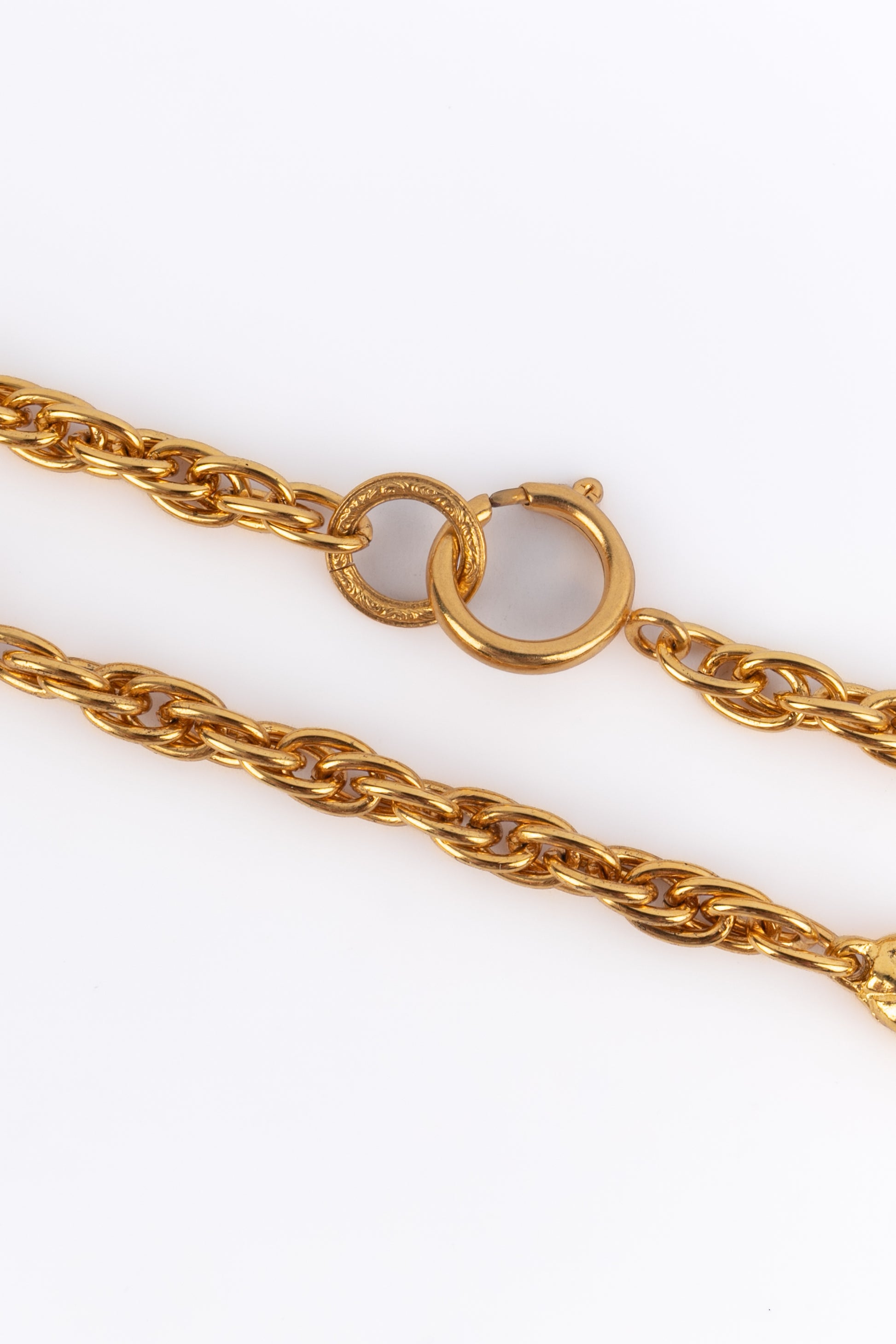 Collier doré Chanel 1985's