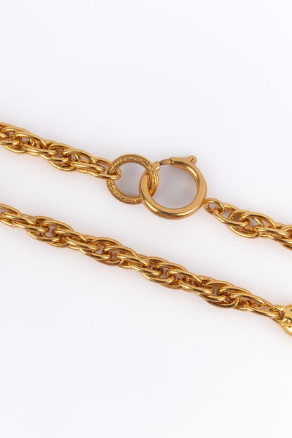 Collier doré Chanel 1985's