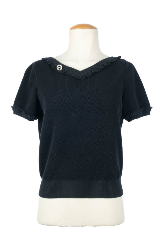 Haut en coton bleu Chanel 