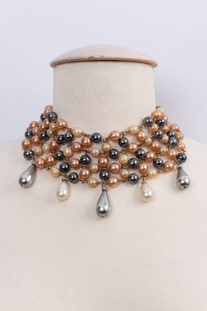 Collier de perles multicolores Chanel