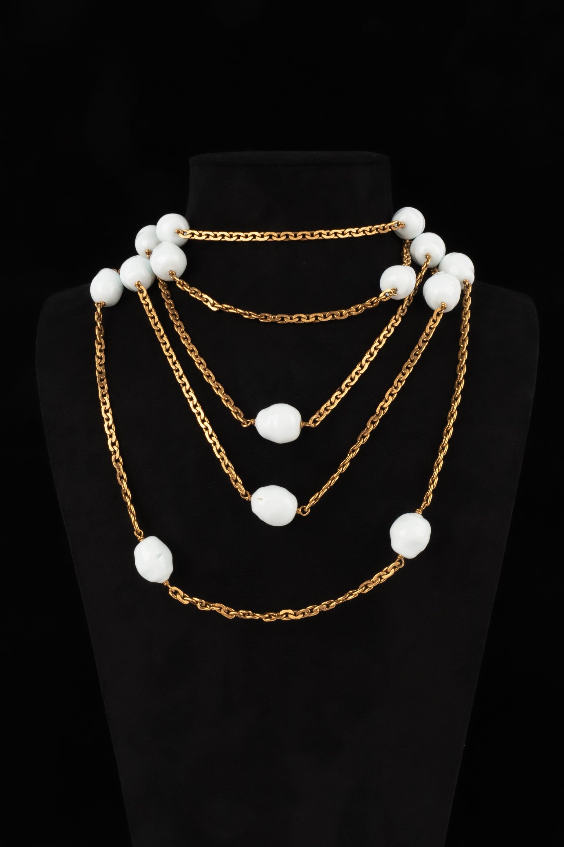 Chanel pearl sautoir necklace