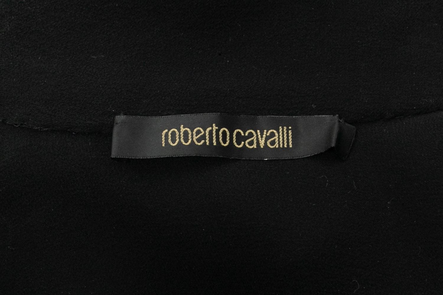 Robe en soie noire Roberto Cavalli
