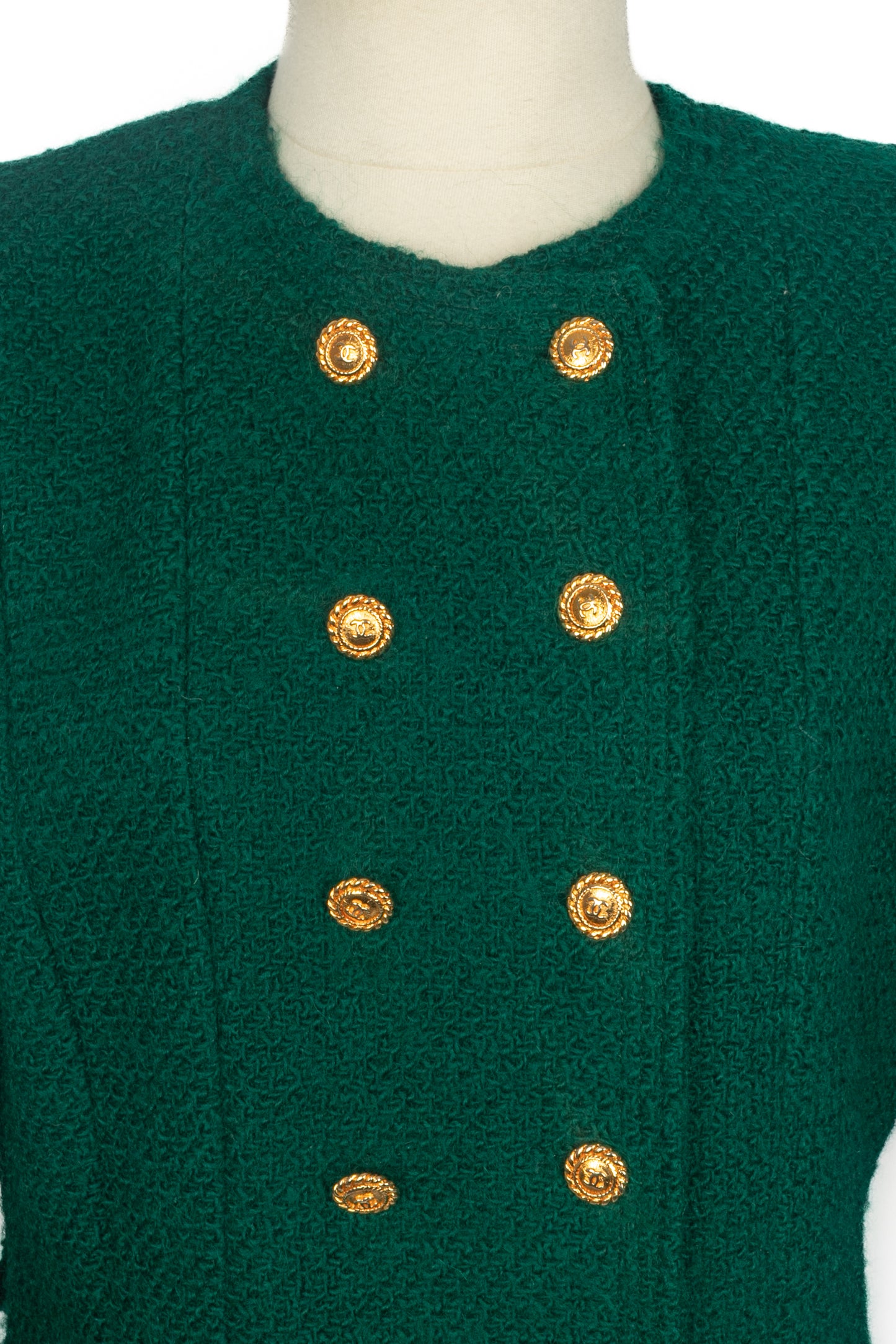 Veste verte Chanel 1990's