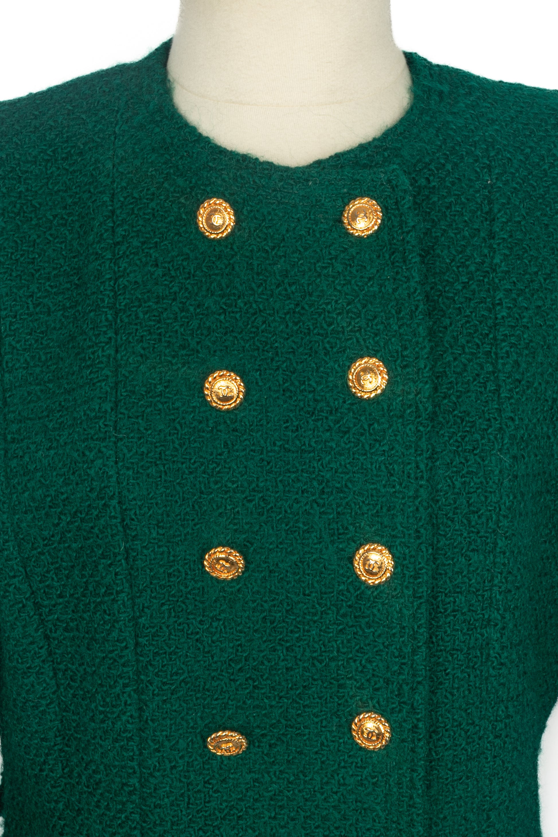 Veste verte Chanel 1990's