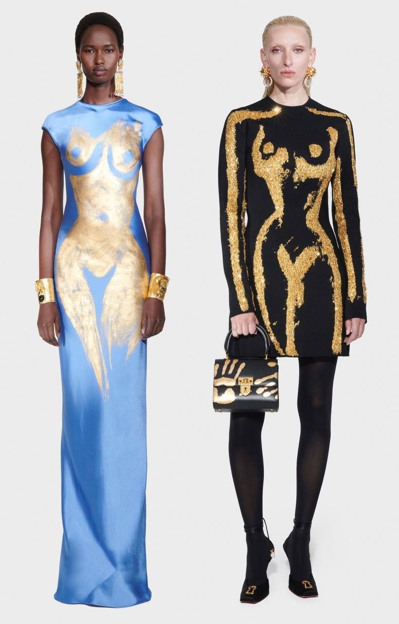 Robe "Trompe l'oeil" Schiaparelli Eté 2023